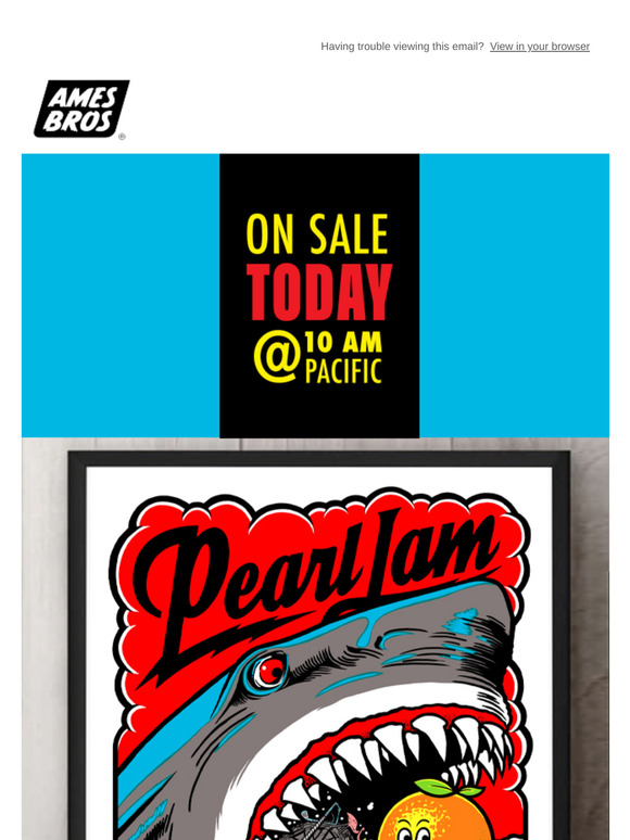 Pearl Jam Hollywood FL Poster - ON SALE TODAY
