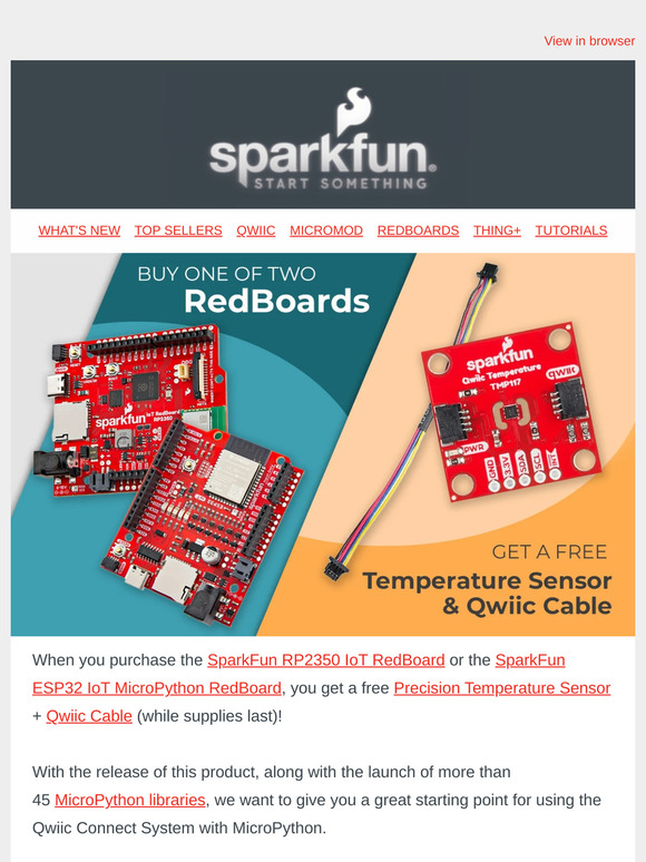 Get Your Free Sensor with a MicroPython Board Purchase!