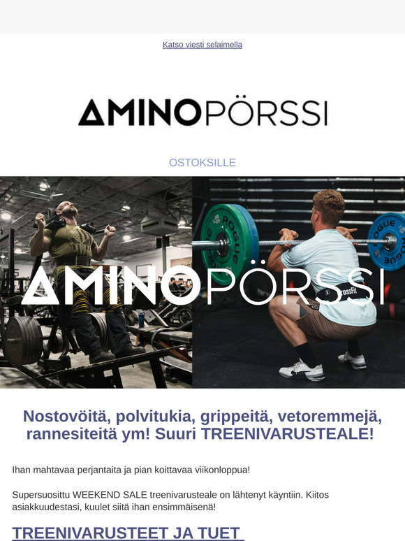 WEEKEND SALE: Treenivarusteiden ALE! 😍