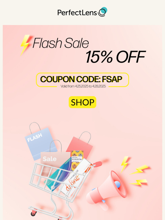 ⚡Flash Sale Alert: 15% Off Contact Lenses – 4 Days Only!
