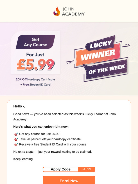 Congratulations —, You're This Week’s Lucky Winner!