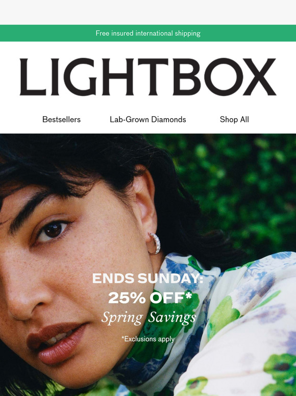 Ending soon: 25% off Spring savings