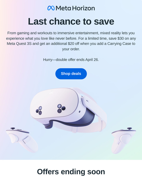 Time is running out to save $30 on Meta Quest 3S ⌛️