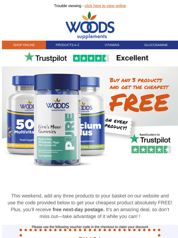 ⏰ 3 for 2 Mix 'n' Match + FREE Shipping
