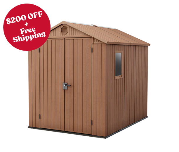 Darwin 6x8 Storage Shed - Brown