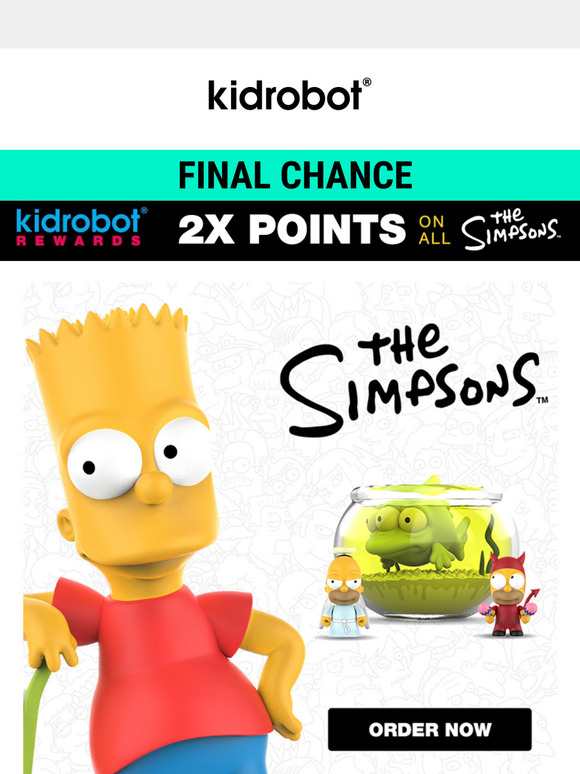 🍩  LAST CHANCE for 2x points on The Simpsons!