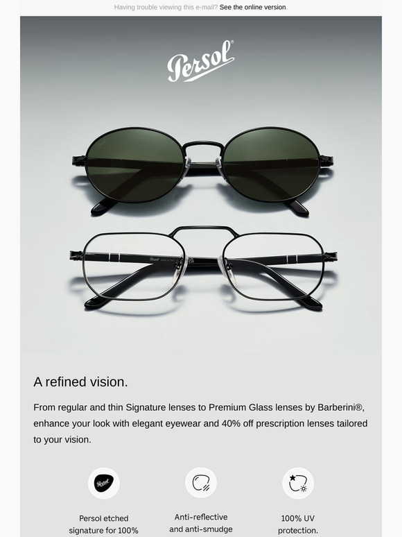 A limited-time offer on prescription lenses