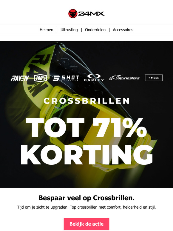 Tot 71% korting op crossbrillen - Rijd met helder zicht!