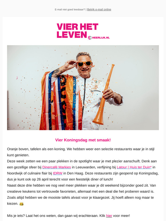 Een koninklijk diner begint hier👑
