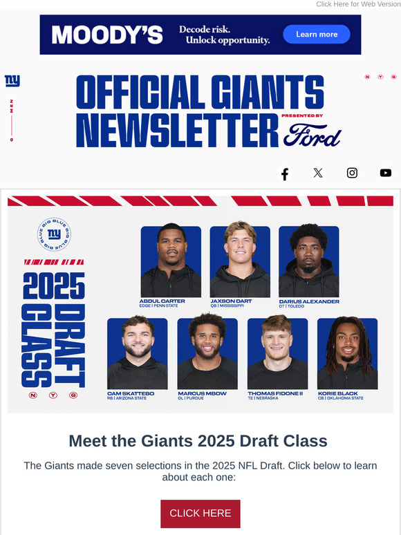 Meet the Giants 2025 Draft Class