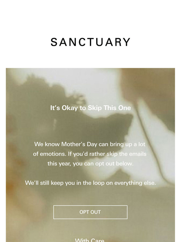A Note About Mother’s Day Emails