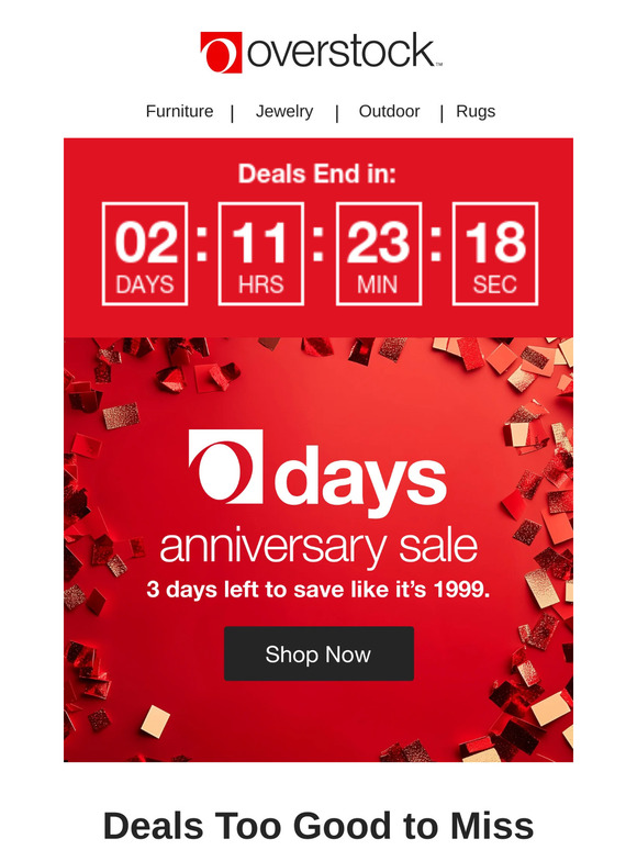 It's our anniversary - 3 days left to save like it's 1999