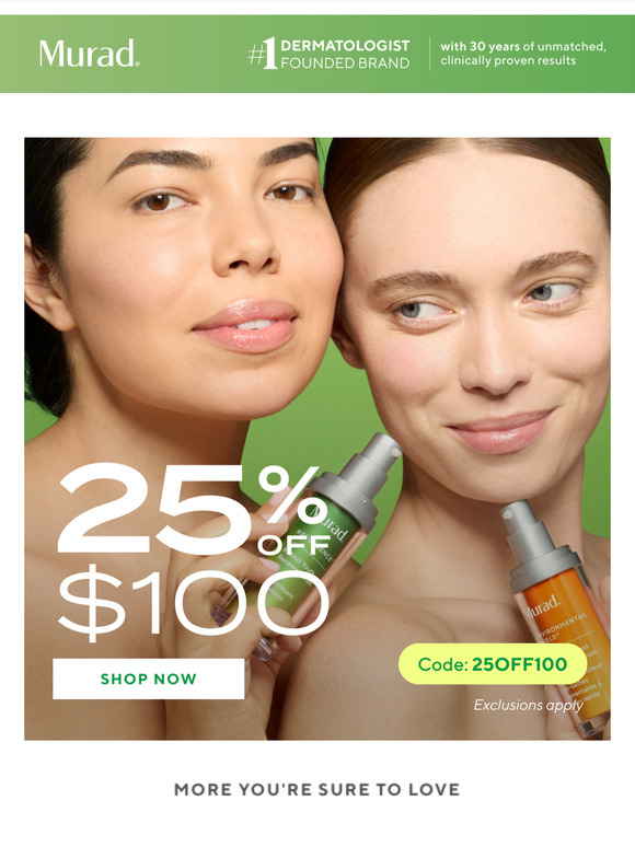 Sale continues! 25% off $100