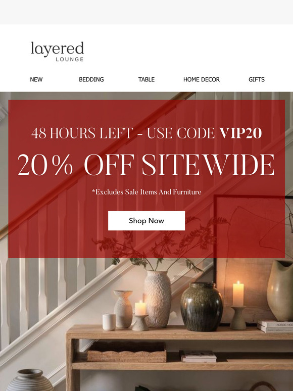 Last Chance To Save 20%