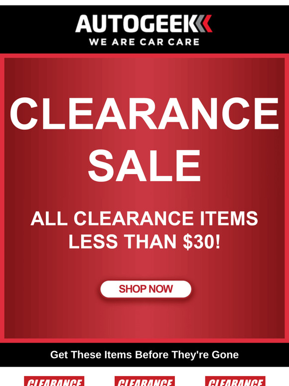 Hurry! Limited Stock on Clearance Items