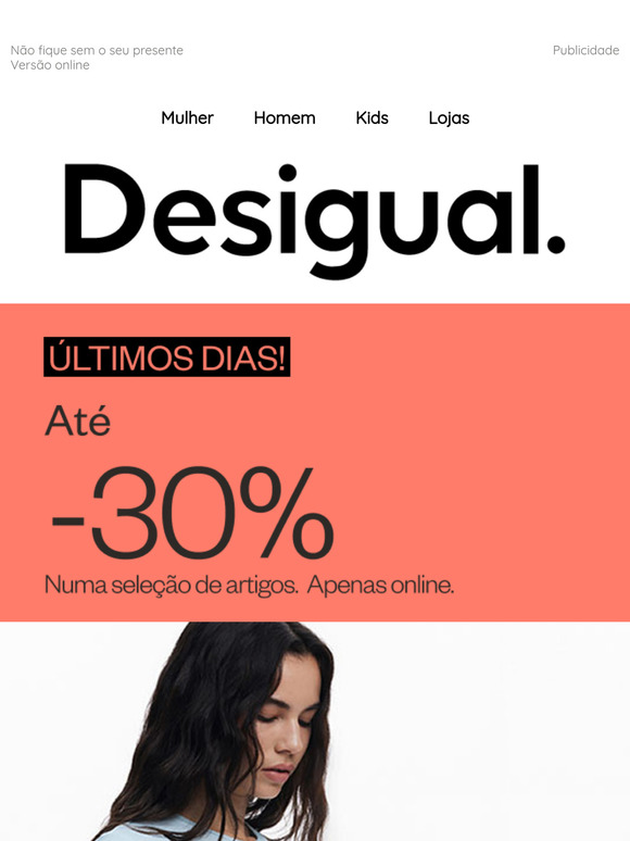 Últimos dias até -30% de desconto