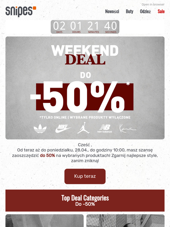 🚨 Hot Deal! Do 50% zniżki na streetwear