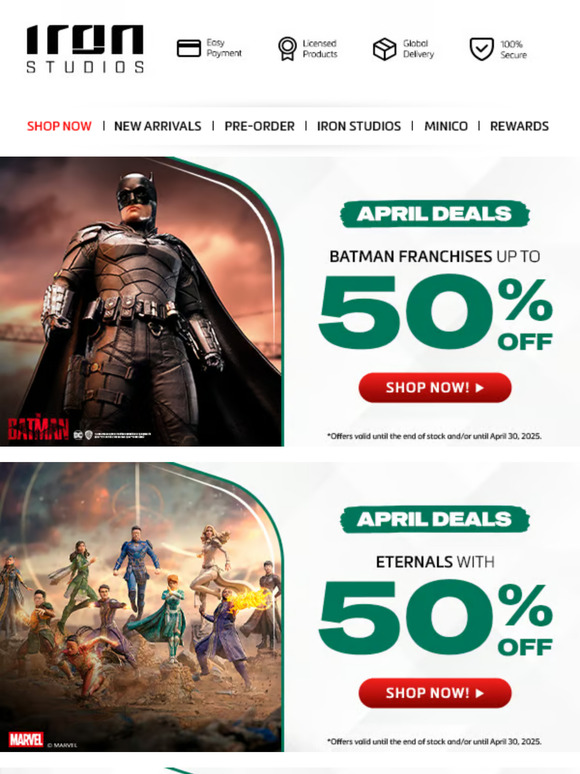 Many collectibles at up to 50%OFF😃