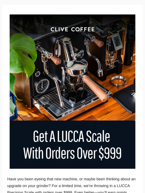 Limited Time: Get a LUCCA Scale with Your Purchase!
