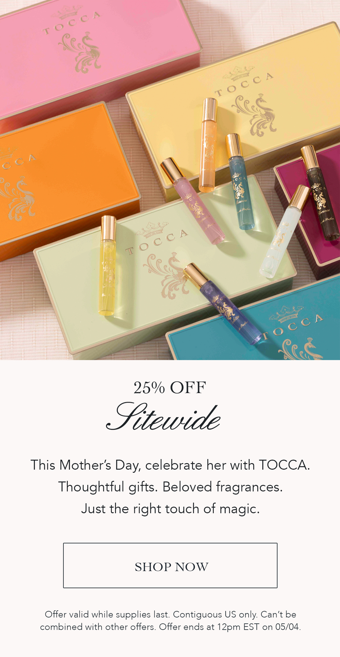Mother's Day Sale: 25% off sitewide 