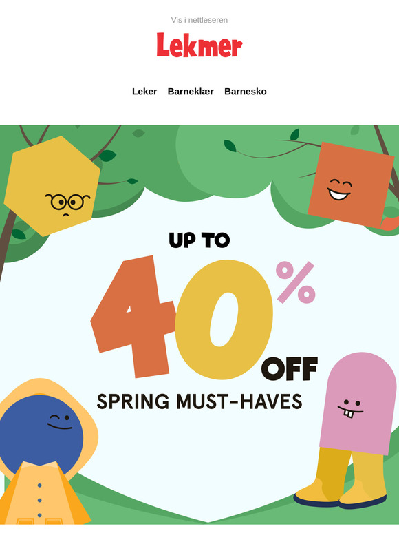 Opptil 40 % på barnas favorittmerker😍⚡