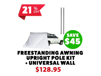 Plus Freestanding Awnings Upright Pole Kit (Twin Pack) + Plus Tourer Freestanding Awning Universal W