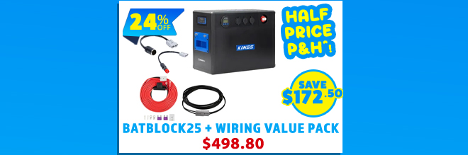 BatBlock25 - 12V Plug and Play Battery Box + Wiring Value Pack