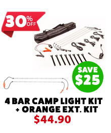 Illuminator 4 Bar Camp Light Kit + Orange LED Camp Light Extension Kit