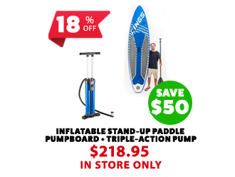 Inflatable Stand-Up Paddle Board + Triple-Action Inflatable Paddleboard Pump