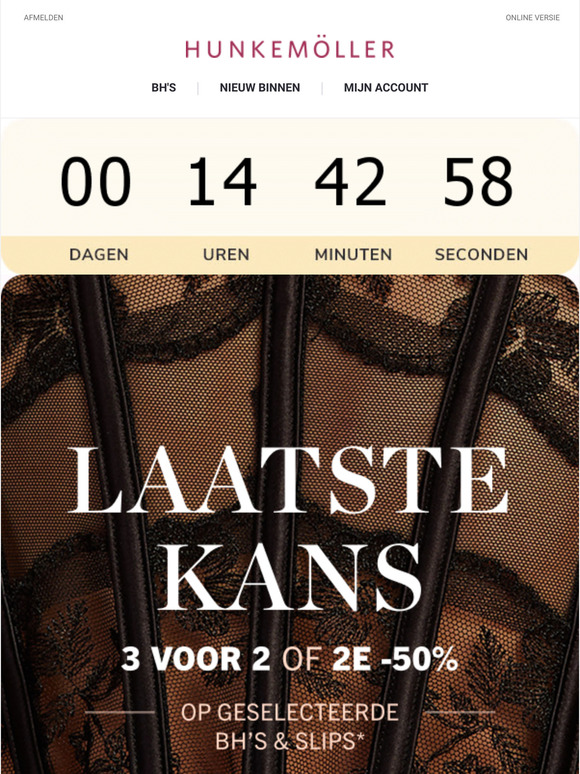LAATSTE DAG 🔥 3 bh's voor 2 of 2e -50%*