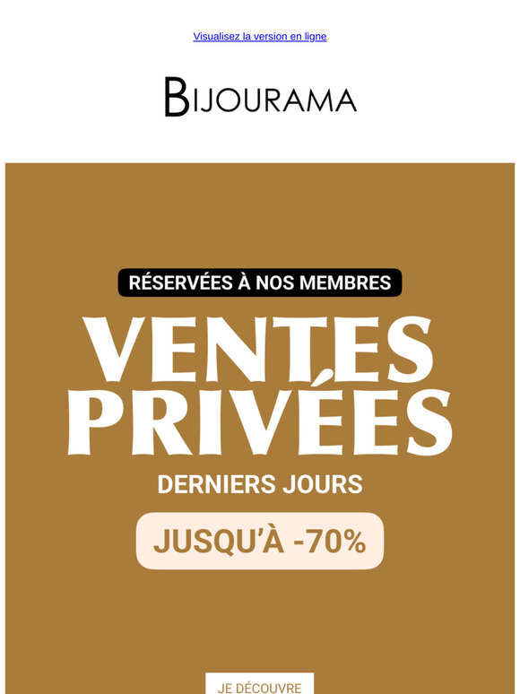 Derniers jours : Jusqu’à -70% sur les ventes privées