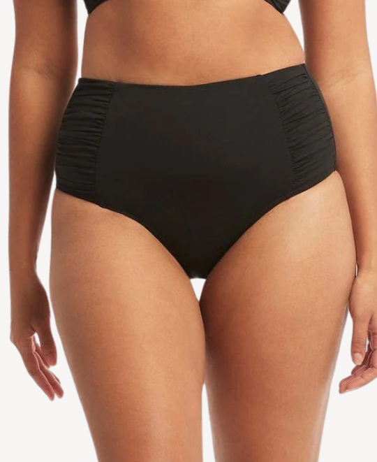 Essentials Gather Side High Waist Bikini Bottom