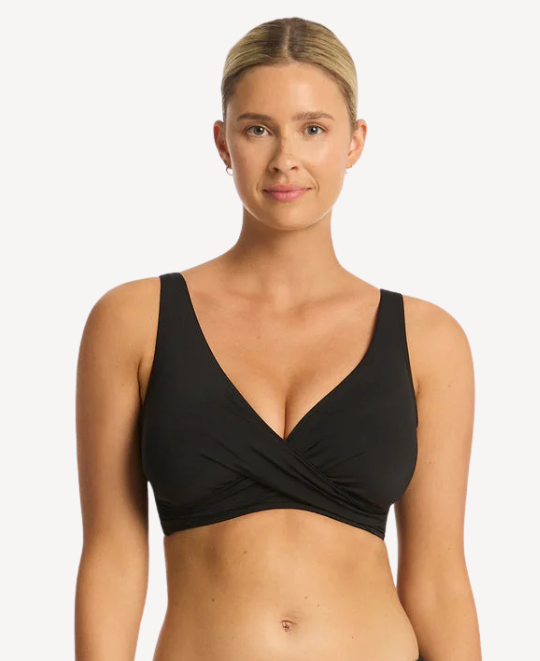 Essentials G Cup Cross Front Bikini Top