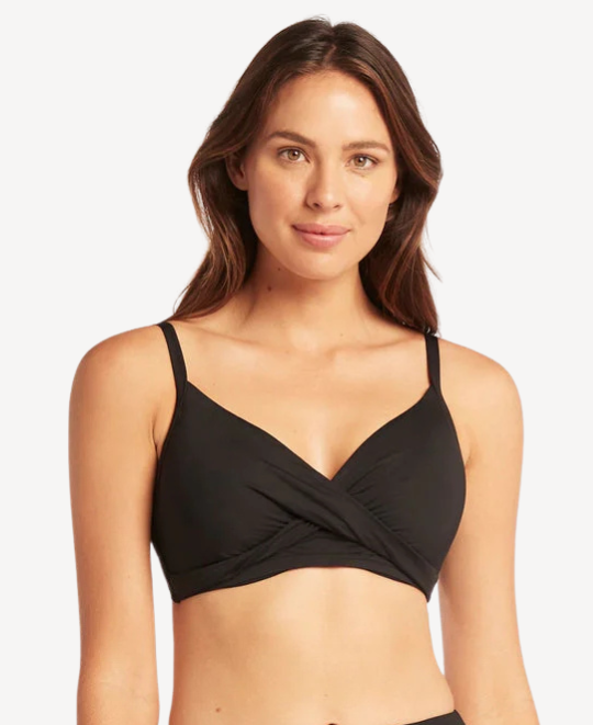 Essentials DD/E Cross Front Bikini Top