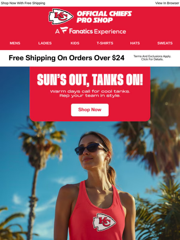 Chiefs Tank Tops With Big Fan Energy!