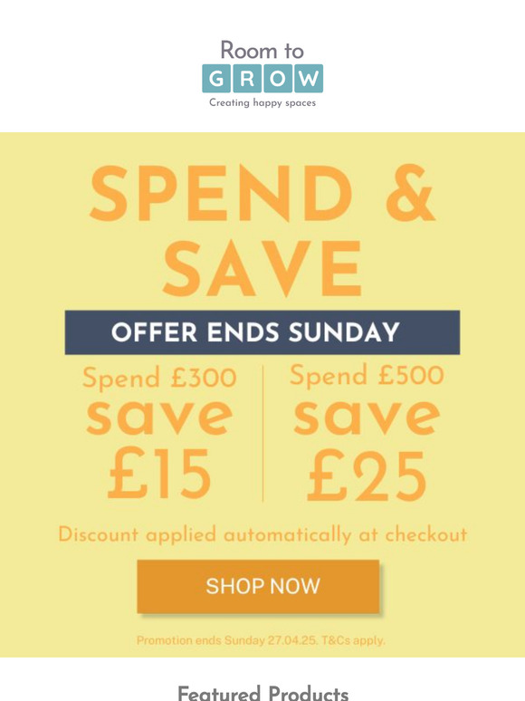 Your Last Opportunity to Spend & Save!