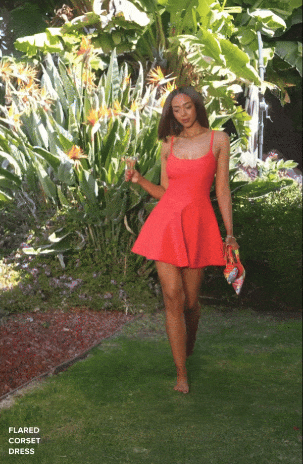 slim fit dress slacks Fleur du Mal | Henley Flared Corset Dress | Xs main image 0