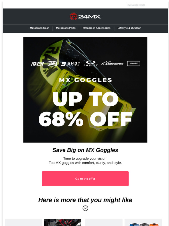 Up to 68% Off MX Goggles – Ride with Clear Vision!