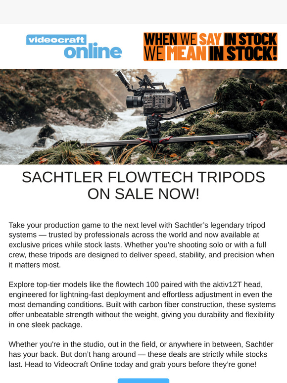 Sachtler Tripods on Sale - Limited Stock!