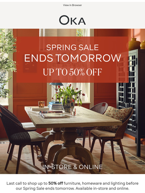 Last chance to shop our Spring Sale