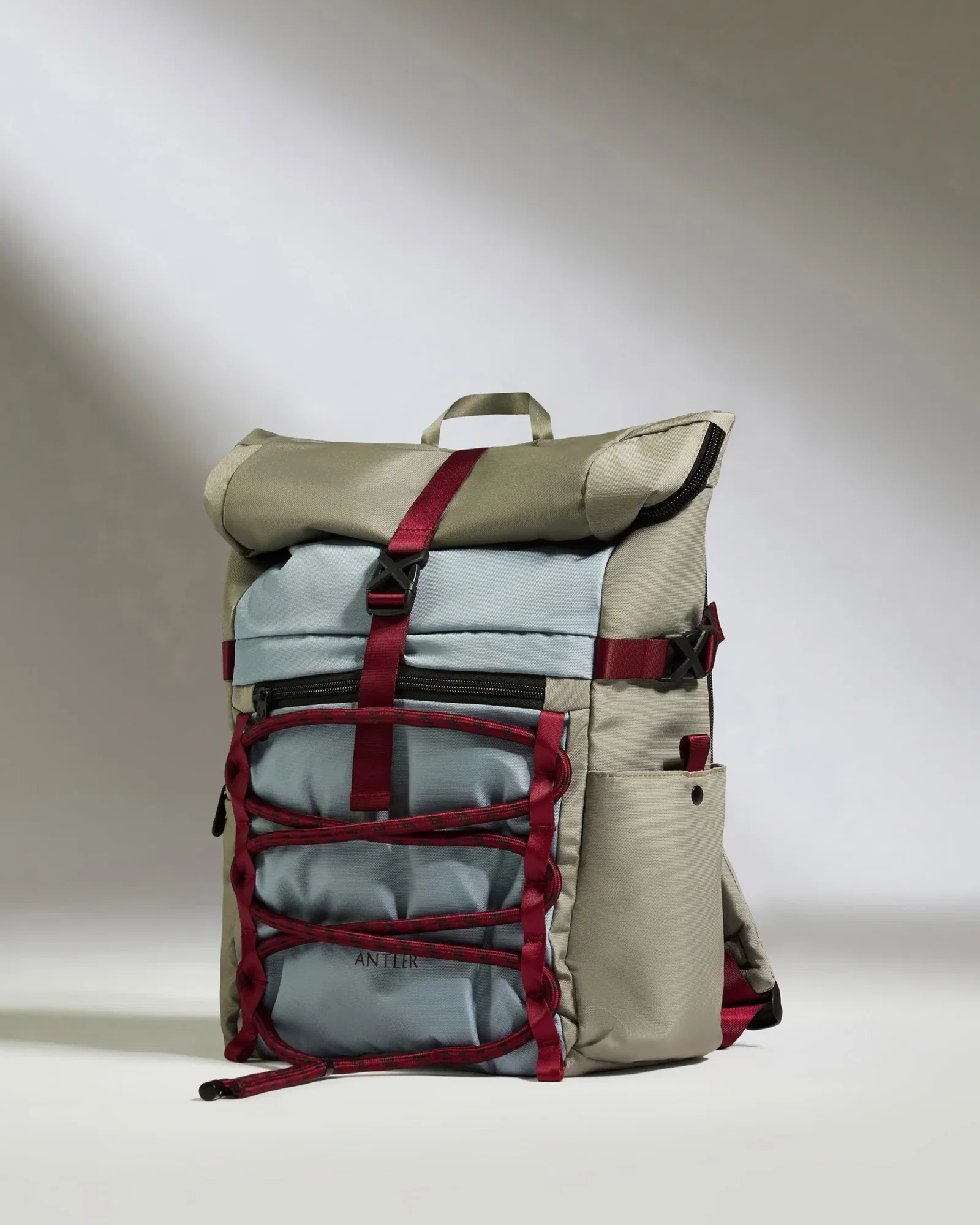Image of Discovery Roll Top Backpack in Mist Blue