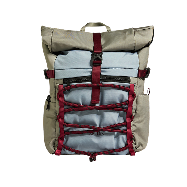 Discovery Roll Top Backpack in Mist Blue