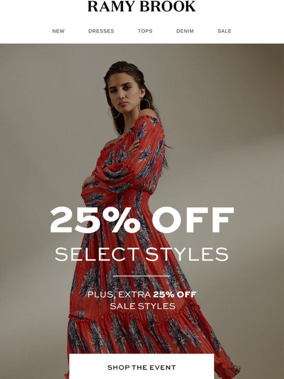 DON'T MISS OUT: 25% OFF SPRING STYLES