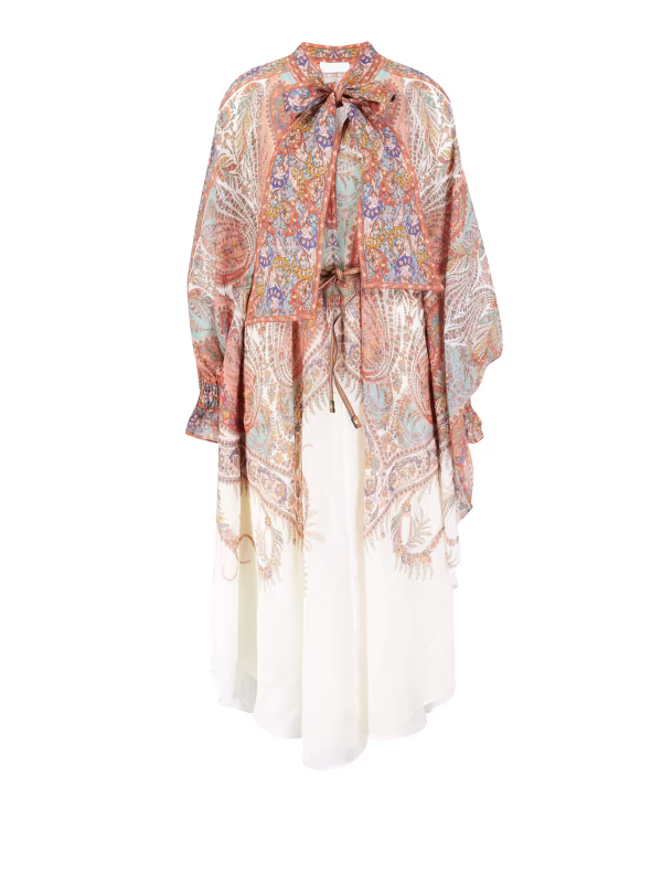 Midikleid 'Rhiannon' mit Lavallière-Kragen Multi