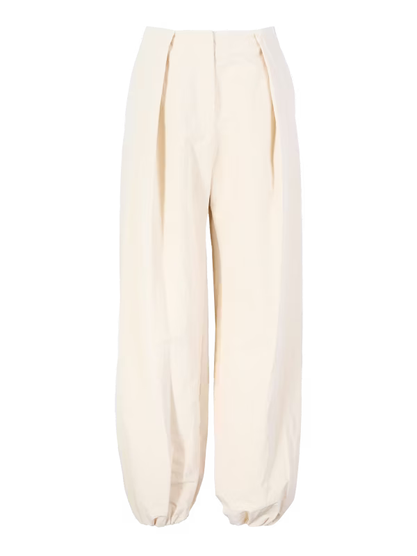 High-Waisted Stoffhose 'Melao' Crème