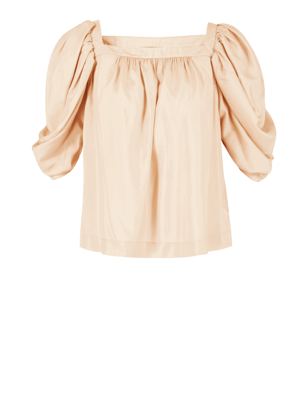 Kastige Seidenbluse Rosé