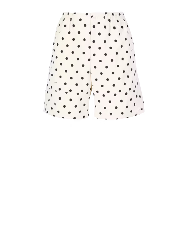 Gepunktete Shorts 'Aloe' Crème