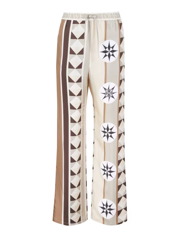 Hose aus Seide Paula's Ibiza 'Pyjama' Beige