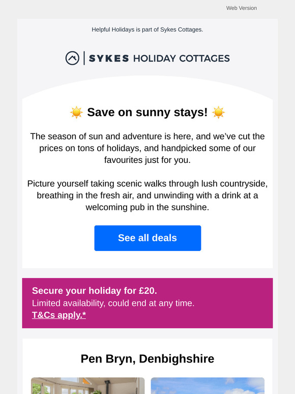 Save on sunny stays! ☀️