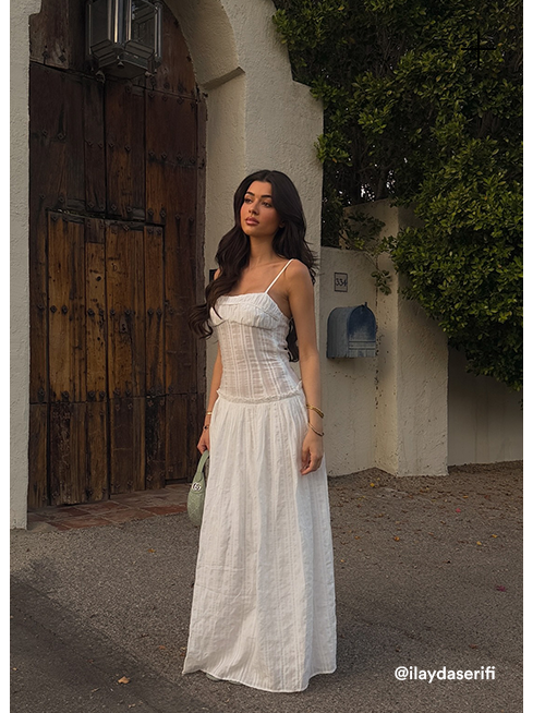 sachin and babi light blue dress peppermayo Peppermayo Exclusive - Jacinda Drop Waist Maxi Dress - Pink  Flash Sales main image 1